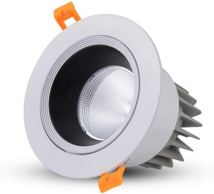 Spotlight,Indoor Home Illumination Downlight 5W 120Lm 1-Pack Fire Prevention Wialuminum Warm White Light Concealed Panel Light Profession Matt Nickel Finish Natural Stage Lights Ceiling/12W