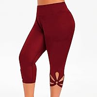 Vista 7 de Pantalones capri para mujer, estilo casual, de verano, elásticos, de cintura alta, pantalones de yoga, ajuste atlético, pantalones deportivos