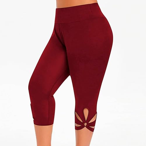 Miniatura 7 de Pantalones capri para mujer, estilo casual, de verano, elásticos, de cintura alta, pantalones de yoga, ajuste atlético, pantalones deportivos para