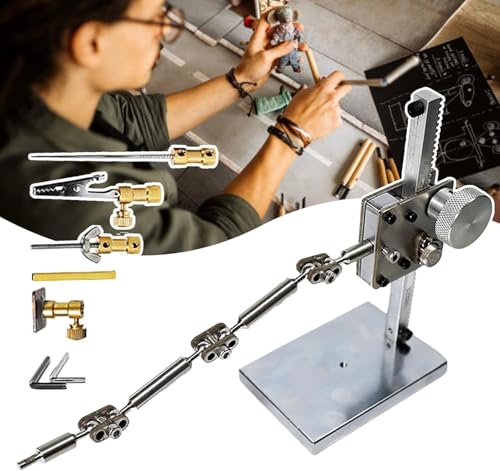 WLYPE DIY Stop Motion Animation Kit with 25cm Stainless Steel Rig Arm, 5 Connectors for Seamless Character Movement, Max Payload 150-300g - Armature Rigging System(H:16cm)