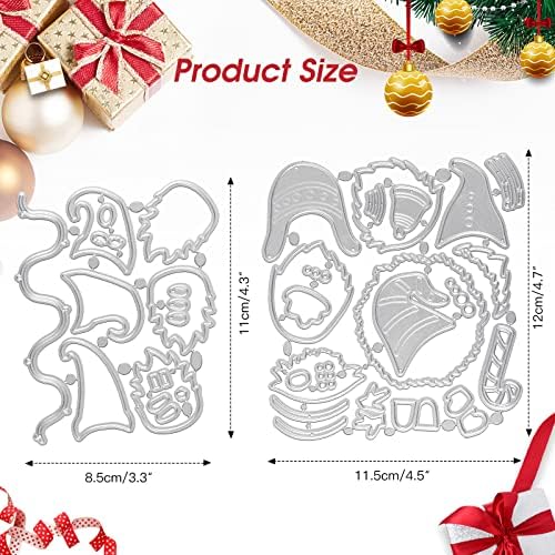 OOTSR Gnomes Cutting Dies Christmas Die Cuts for Card Making, Metal Craft Cutting Die Embossing Stencils for DIY Scrapbooking Christmas Paper Card Making Photo Album Decor