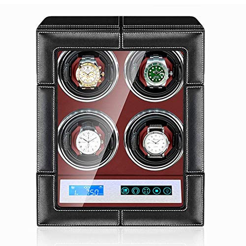 Remonte-montre automatique en cuir de luxe avec 5 modes de rotation alternée