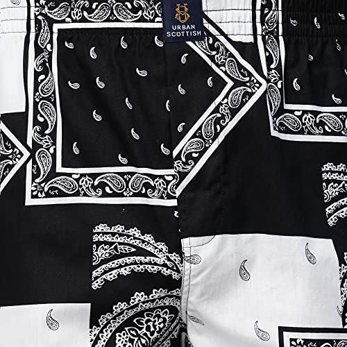 Image of Urban Scottish Ultra-Comfortable Men's Boxer Pants (Pack of 2), 100% Cotton With Stylish Print, Soft & Stretchy Elastic Waist Band, Dynamic Movement & Hardwearing Stitching, Breathable Gentle Snug Fit