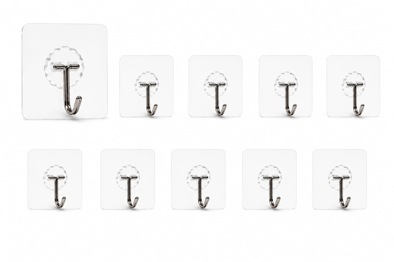 10 Pcs Heavy Duty Self Adhesive Flower Wall Hooks Combo for Bathroom, Kitchen, Bedroom, Clothes & Multi Purpose Hanging-image-34