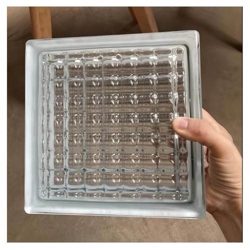 Przezroczyste szklane bloki do przegrody biurowej Prostokątne kryształowe cegły 190 x 190 x 80 mm stylowa ścianka działowa i nowoczesna dekoracja do domu i biura wysokiej jakości przezroczysty