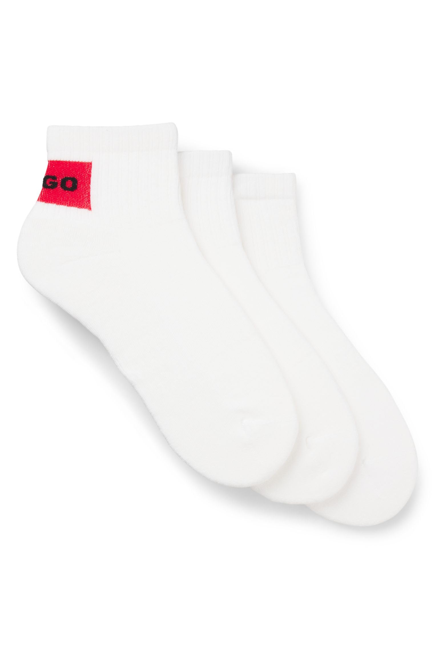 HUGO Men's Short Socks, 100 white, 39-42