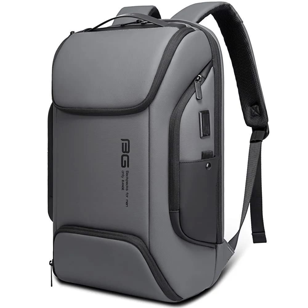 BANGE Water Resistant Polyester Anti-Theft Unisex Travel Laptop Backpack With Usb Charging Port (Grey) 21 Litre (B094JJVN31) Amazon Price History, Amazon Price Tracker