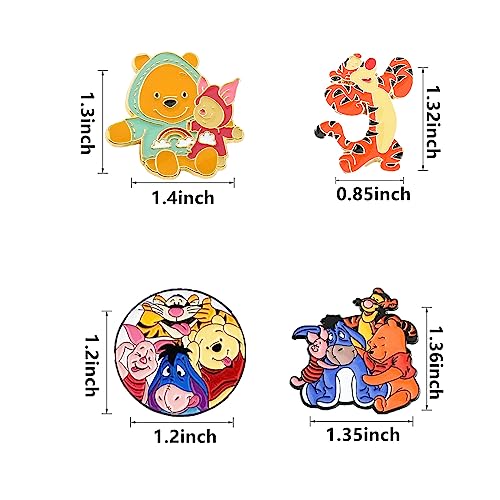 Image of 4pcs TV Movies Cartoon Cute Pins, Zinc Alloy Pin for Women and Men