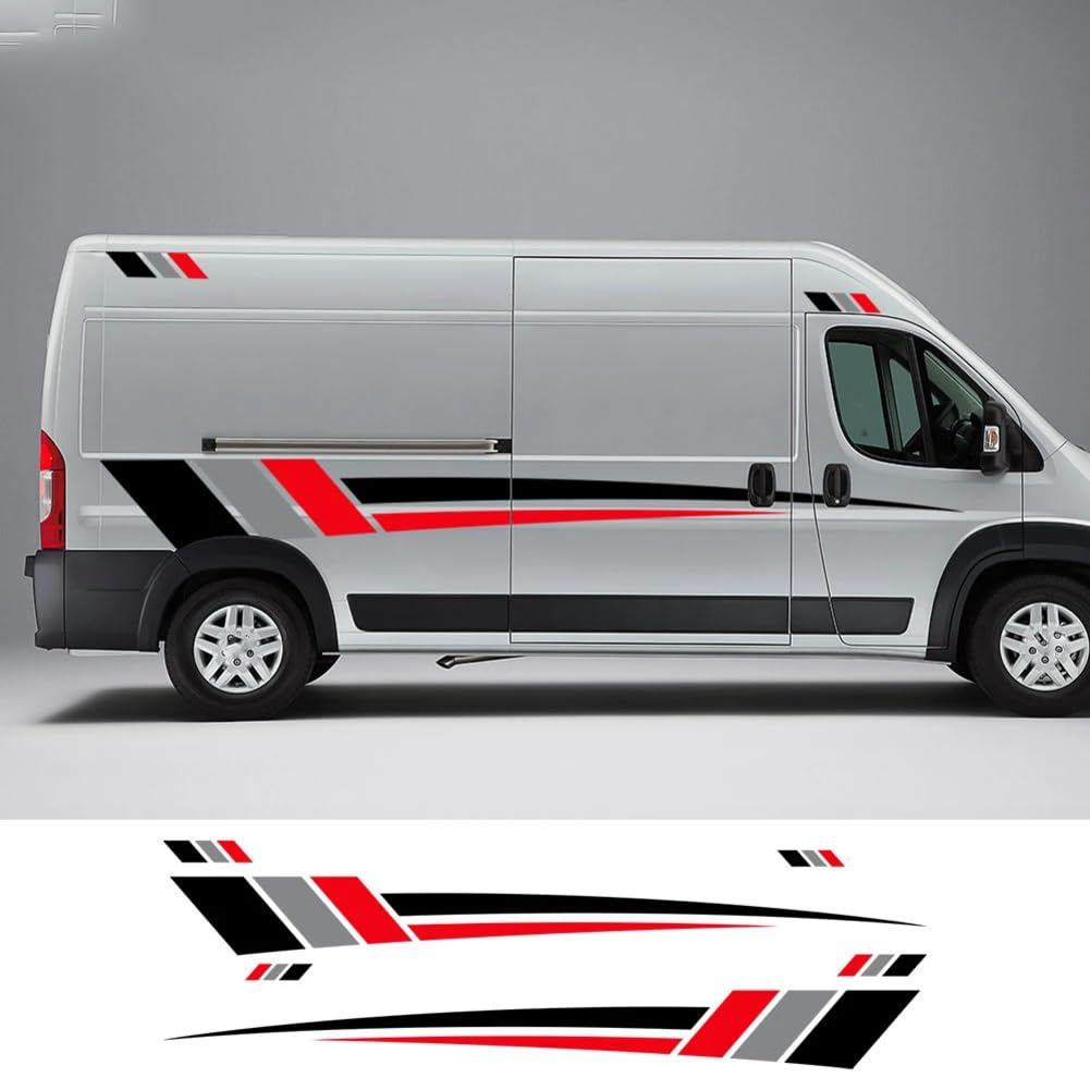Lot Car Body Stickers Motorhome Stripes Graphics Decals,for Peugeot Boxer,for Citroen Jumper,for Ducato Camper Van Accessories 6Pcs