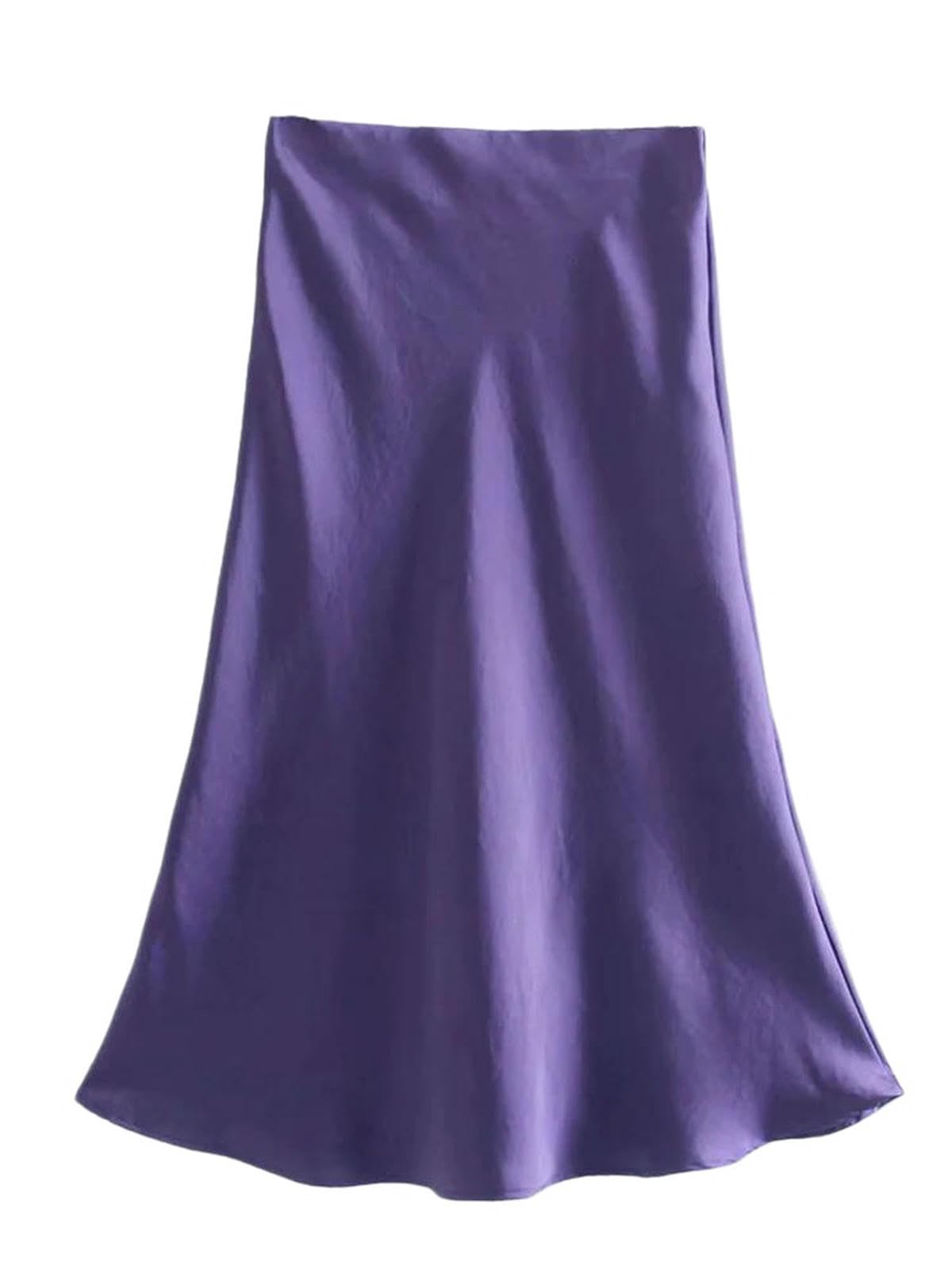 Gonna Estiva Solido Raso Elastico in Vita Donna Gonna A-Line Estate Femminile Slim Falda