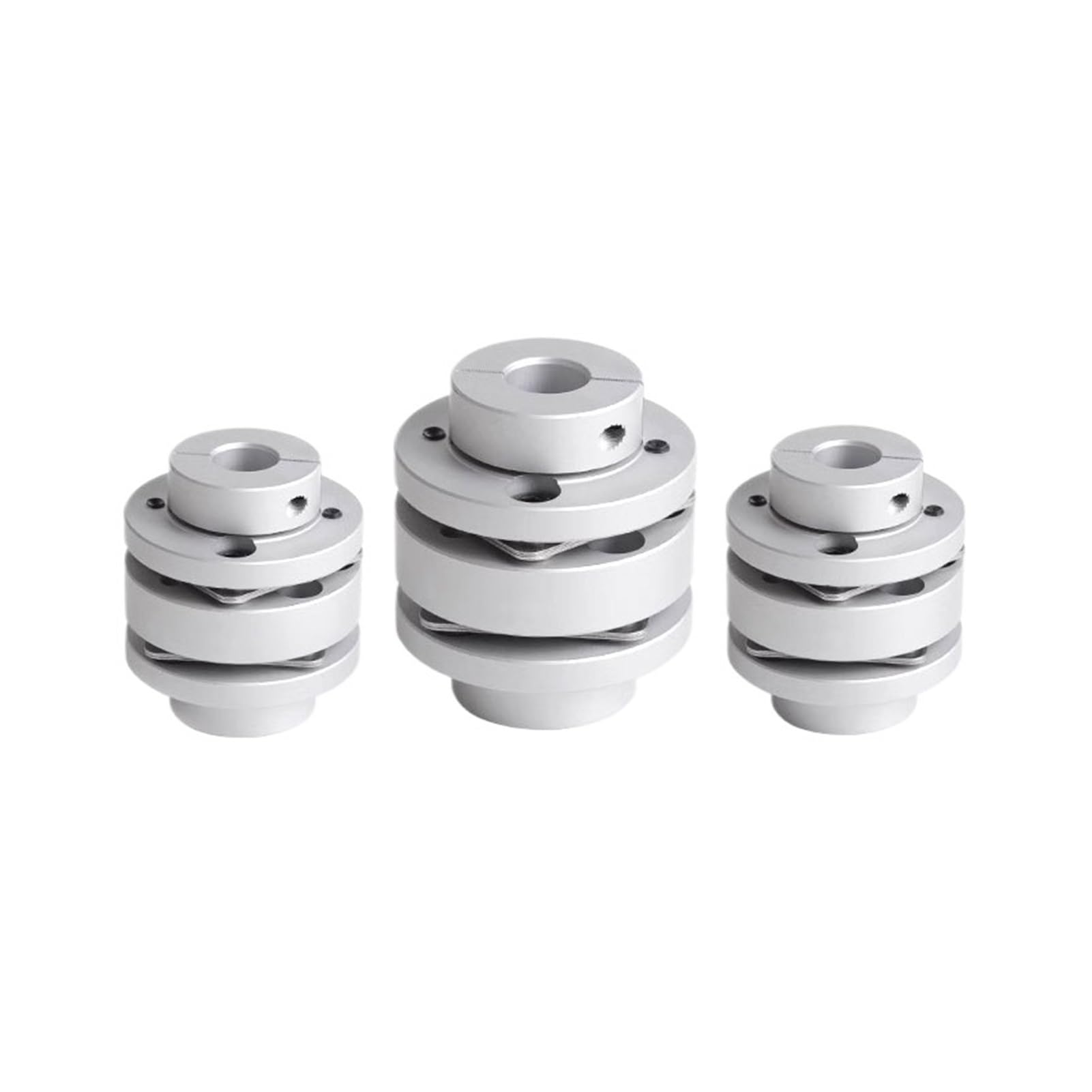 Accouplement à diaphragme 1 pièce D56-L63 LK3-C56-W Accouplement étagé en alliage d'aluminium à double diaphragme for manchon de connecteur de moteur pas à pas, jeu nul(14x19mm)