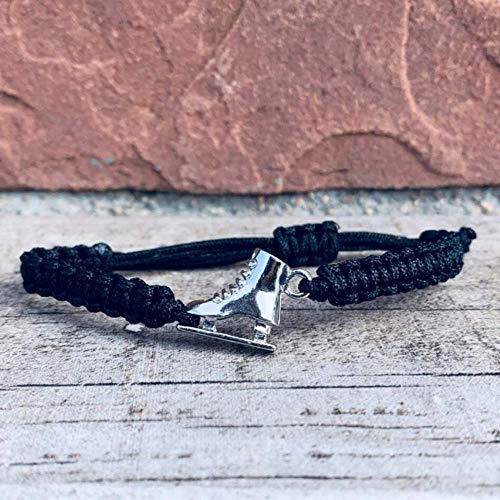 Image of Infinity Collection Figure Skating Charm Bracelet, Ice Skating Jewelry, Adjustable Skate Bracelet, Figure Skater Gift