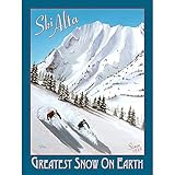 Alta - Greatest Snow On Earth Utah Vintage Ski Poster, 18 x 24 inches