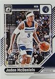 2024-25 Donruss Optic #40 Jaden McDaniels Minnesota Timberwolves Official Basketball Card in Raw (NM or Better) Condition