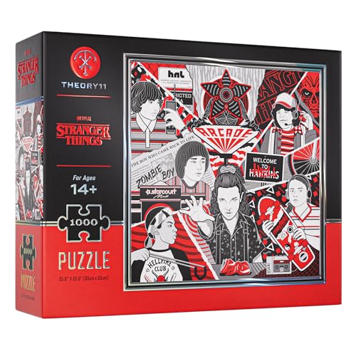 theory11 Stranger Things Jigsaw Puzzle - 1,000 Piece Jigsaw Puzzle - Officially Licensed Stranger Things Merchandise & Collectibles - Precision Fit and Premium Quality - Intermediate Puzzle