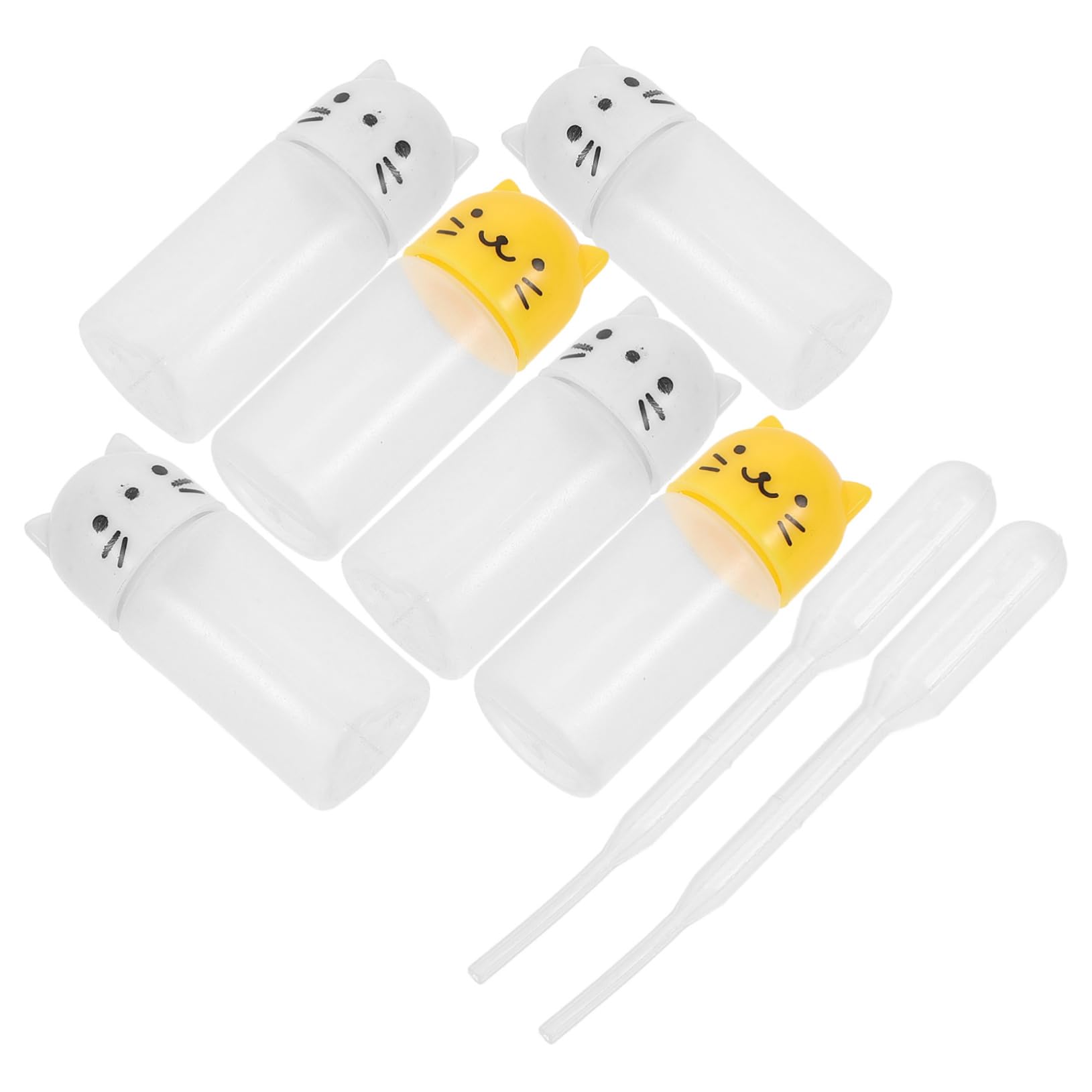 SOLUSTRE 2Sets Portable Sauce Sub Bottles Adorable Cartoon Animals Design Seasoning Containers for Spices for Picnic Travel Bottles Dropper