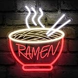 Red Ramen Neon Sign - IMEGINA 3D Dimmable 5V Japanese Neon Signs for Wall Decor 11.81x12.4 Inch, Bright LED Neon Lights for Restaurant, Window, Shop, Dinning Room