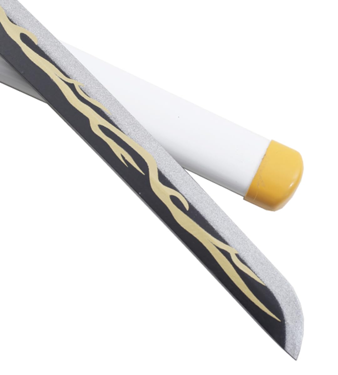 Demon Slayer Katana Zenitsu Agatsuma en Bois - Épée Kimetsu No Yaiba Sabre Réplique Cosplay avec Présentoir et Ceinturon