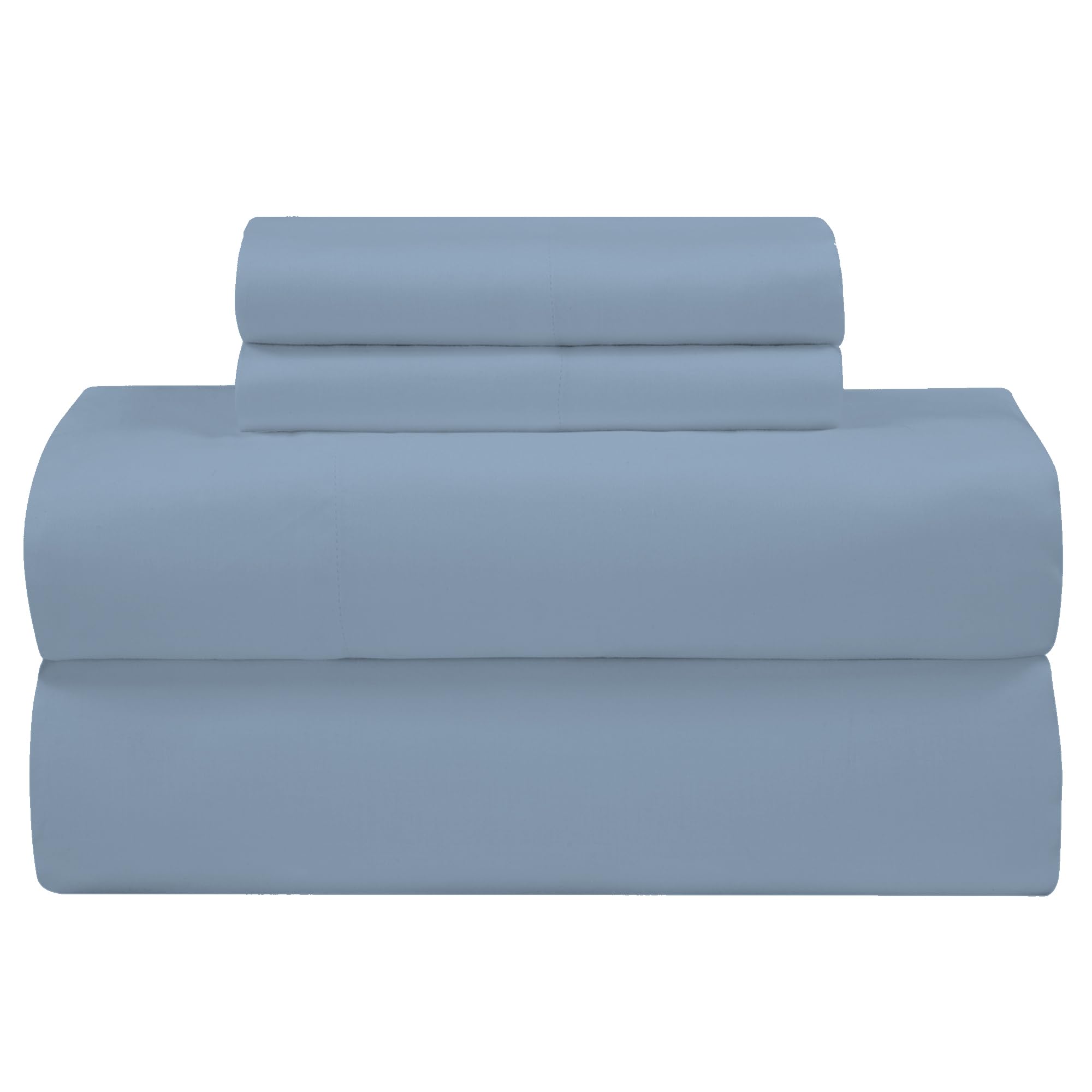 ROYALE LINENS 300 Thread Count Cotton Sateen Sheet Set - 4 Piece Full Bed Sheets - 1 Fitted, 1 Flat & 2 Pillow Cases - Soft Cool & Crisp Sheet Set (