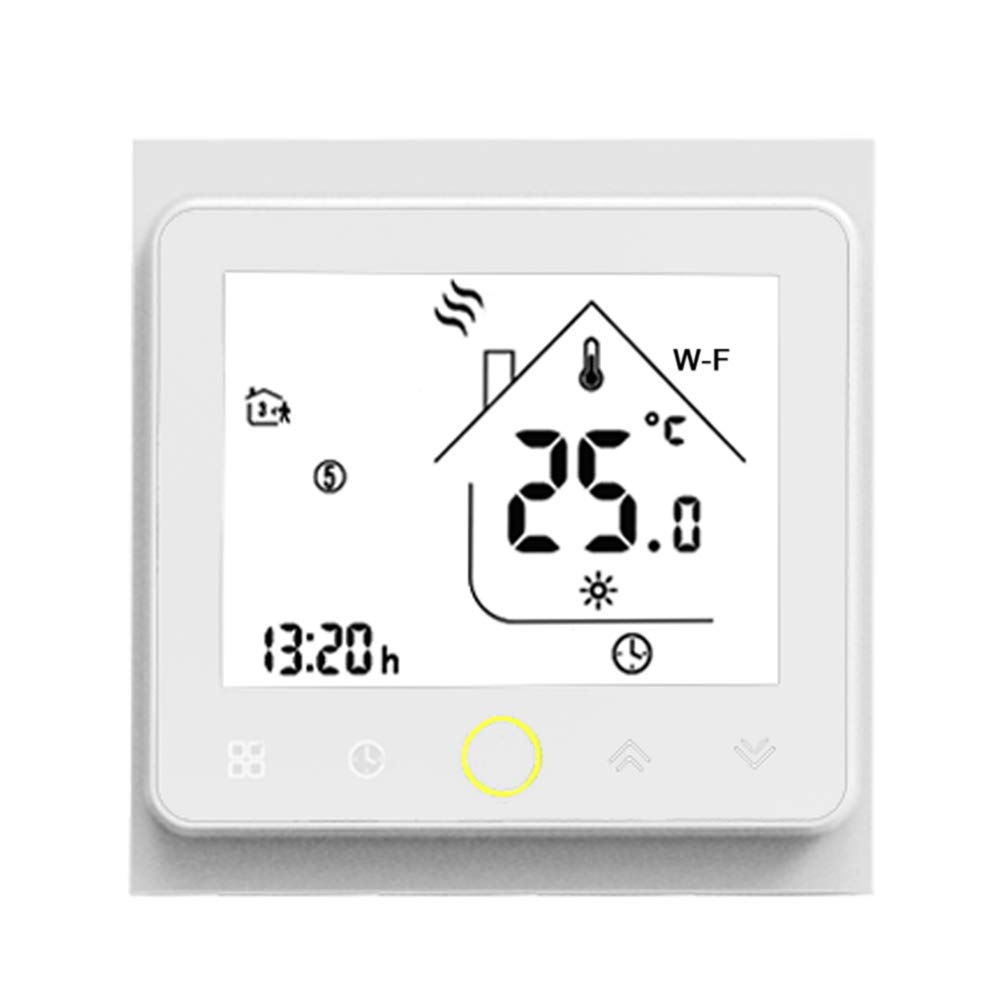 Fdit Thermostat Intelligent Wi-FI Blanc écran Tactile Contrôleur de