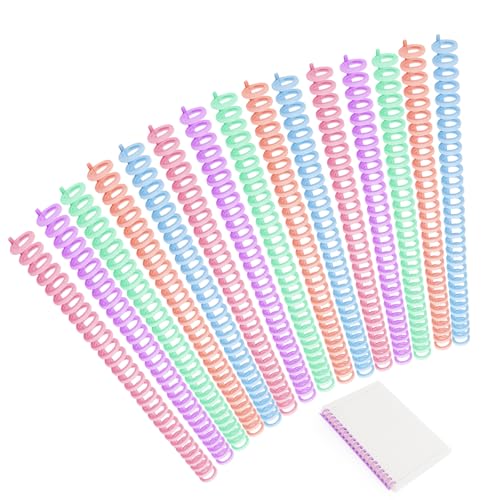 15 Piezas Anillas para Encuadernar 30 Anillas Anillas Encuadernar de Plástico Canutillos Encuadernar Anillos de Hojas Sueltas para A4 B5 A5 Lomo de Encuadernación DIY Papel para 70 Hojas