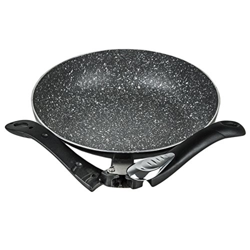 Bialetti Industrie 181002 sartén Espacio Petra auténtica Extra, Aluminio, Negro, 12 cm