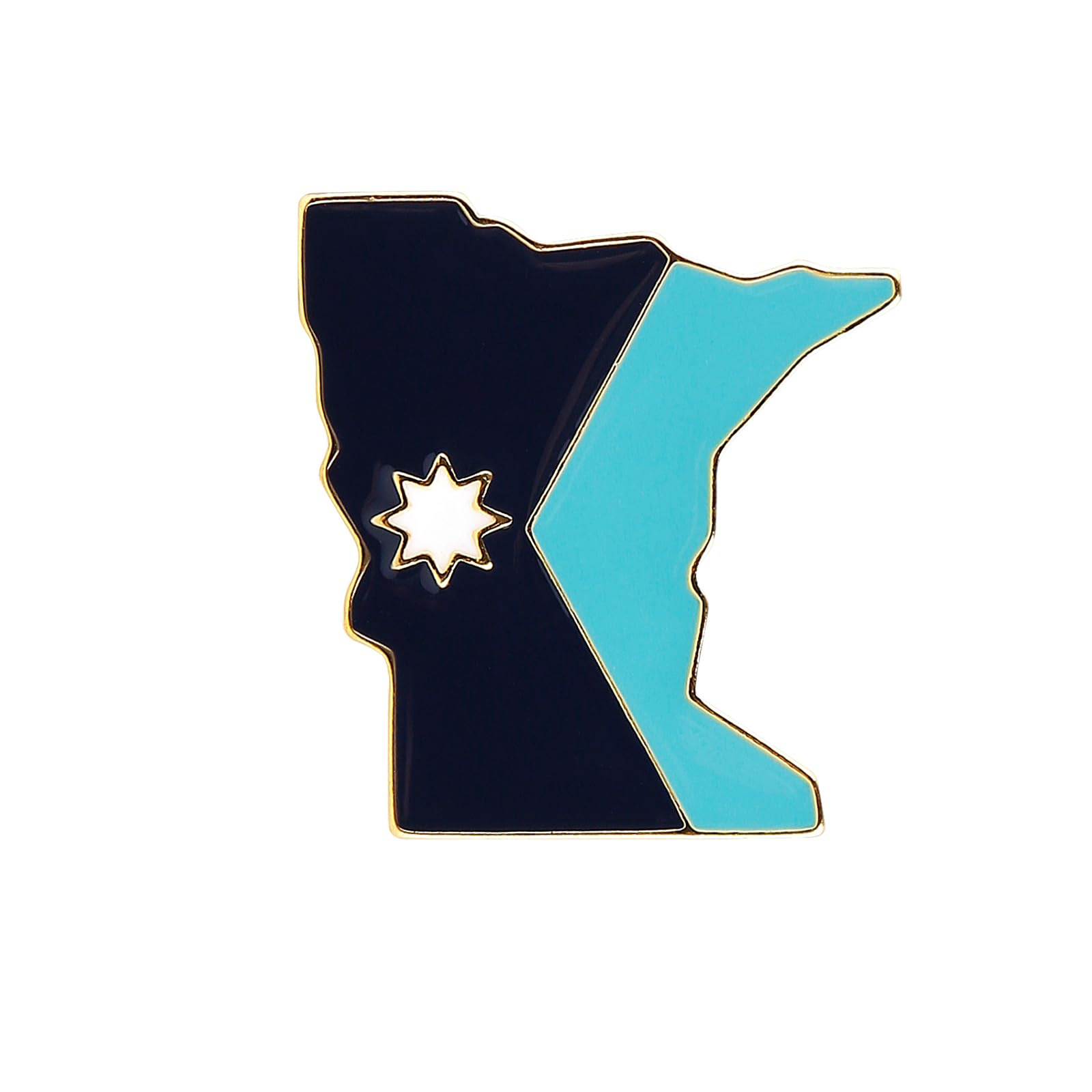 State Shaped Map Lapel Metal Pin Enamel Brooch Keepsake Beautifully Designed for Backpack Hat