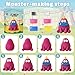 BEIREG Monster Air Dry Clay Kits for Kids, 10 DIY Monster Theme Modeling Clay, Story Cards Tools, Ultra Light & Soft, Non-Toxic, Home School Projects Party Favor Bags for Boys Girls Gifts