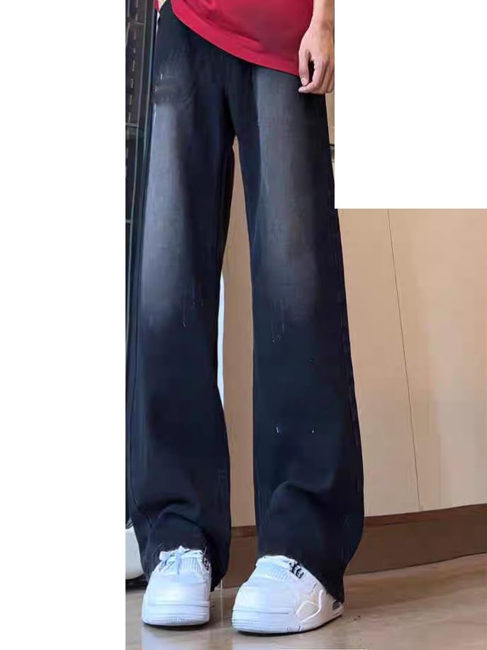 Men's Summer Jeans American Retro Straight-Leg Casual Over Pants4