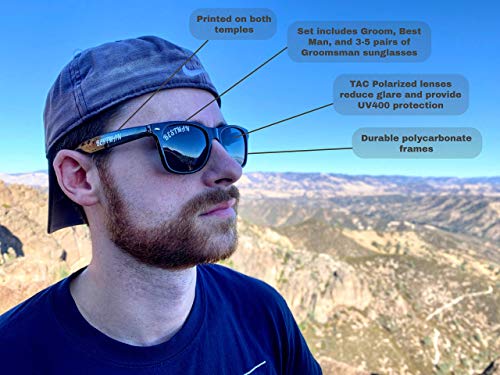 POLARIZED Bachelor Party Sunglasses Complete Set of Wedding Supplies Groom, Best Man, Groomsman2