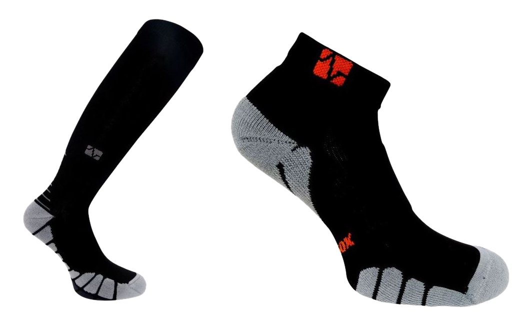 VitalsoxItaly VT1211/VT1010 Silver Drystat Combo Pack Graduated Compression and Low Cut Socks