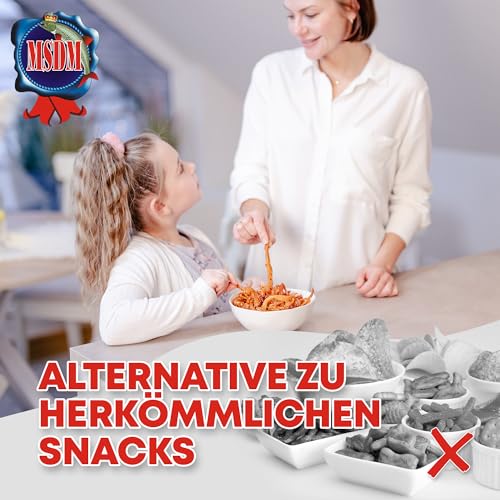Tintenfisch Sesam 1kg - Fisch Jerky I High Protein I Snacks I Trockenfisch Omega 3 I Beef Jerky, Trockenfleisch & Chips Alternative Keto Salat Topping