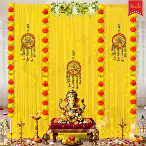 Image of Shimmers Festive Decoration Dream Catcher Wall Hangings 2 Pcs | Dream Catcher Wall Hanging with Bells