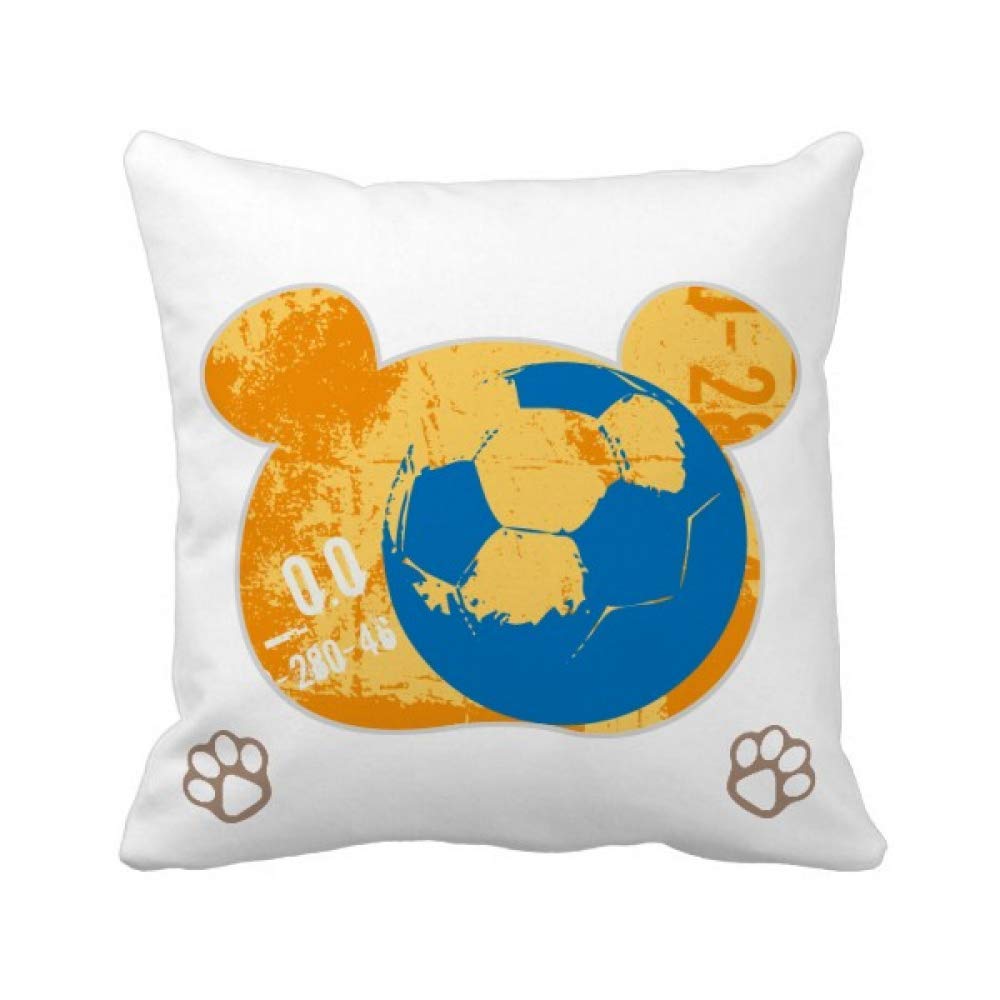 Housse de coussin motif ours américain avec fermeture éclair invisible