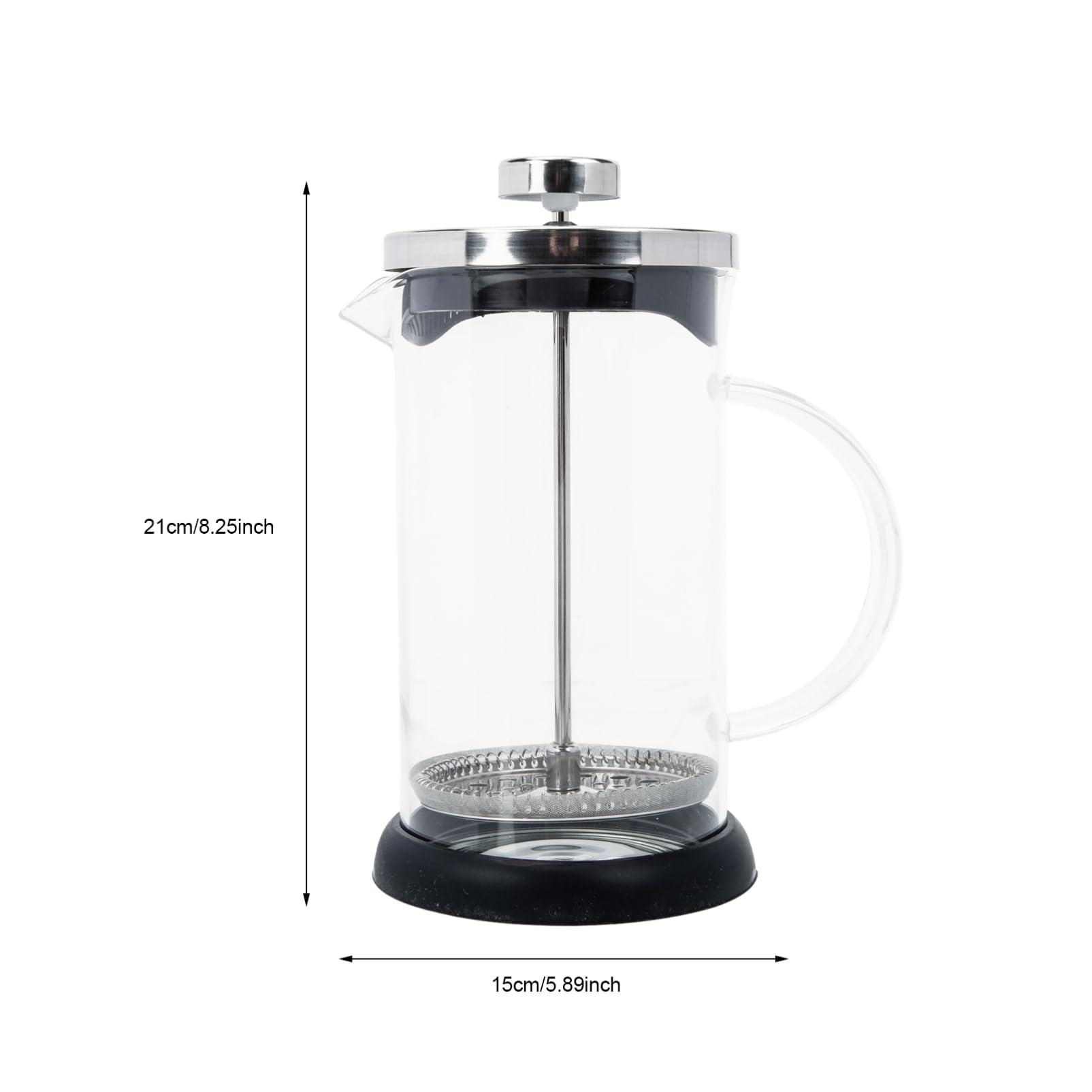 Unomor Household Coffee Press Manual Milk Kettle for Coffee Tea Scented Infusions Capacity with Lid for Home