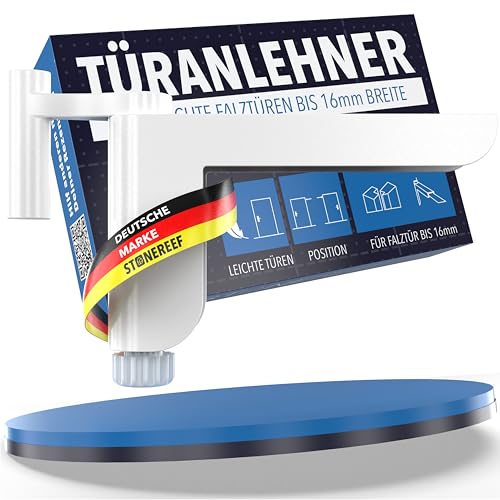 Türanlehner für Zimmertüren [für Türen bis 16 mm Falzstärke] ohne Bohren montierbar variabel einstellbare Schließkraft für Links- u. Rechtsanschlagtüren Türdämpfer
