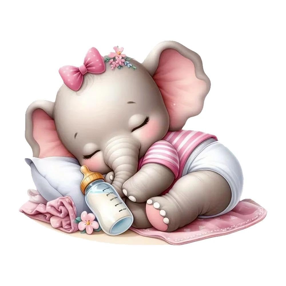an Elephant Sleeping Car Sticker Suitable for Laptop Car Truck Van SUV Motorcycle(15cm)