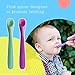 Spuni - First Baby Spoon for 4 Months Onwards, Giggly Green and Peekaboo Purple, 2 Pack