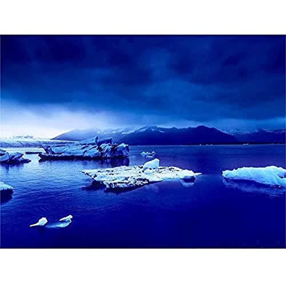 Arctic Ocean Ice Icebergs Canvas Wall Art Print