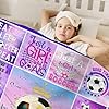 Abcpearl Soccer Blanket Ultra Soft Flannel Throw Blanket Soccer Gifts for Girls Women & Kids Teens Adults 80"x60" #4
