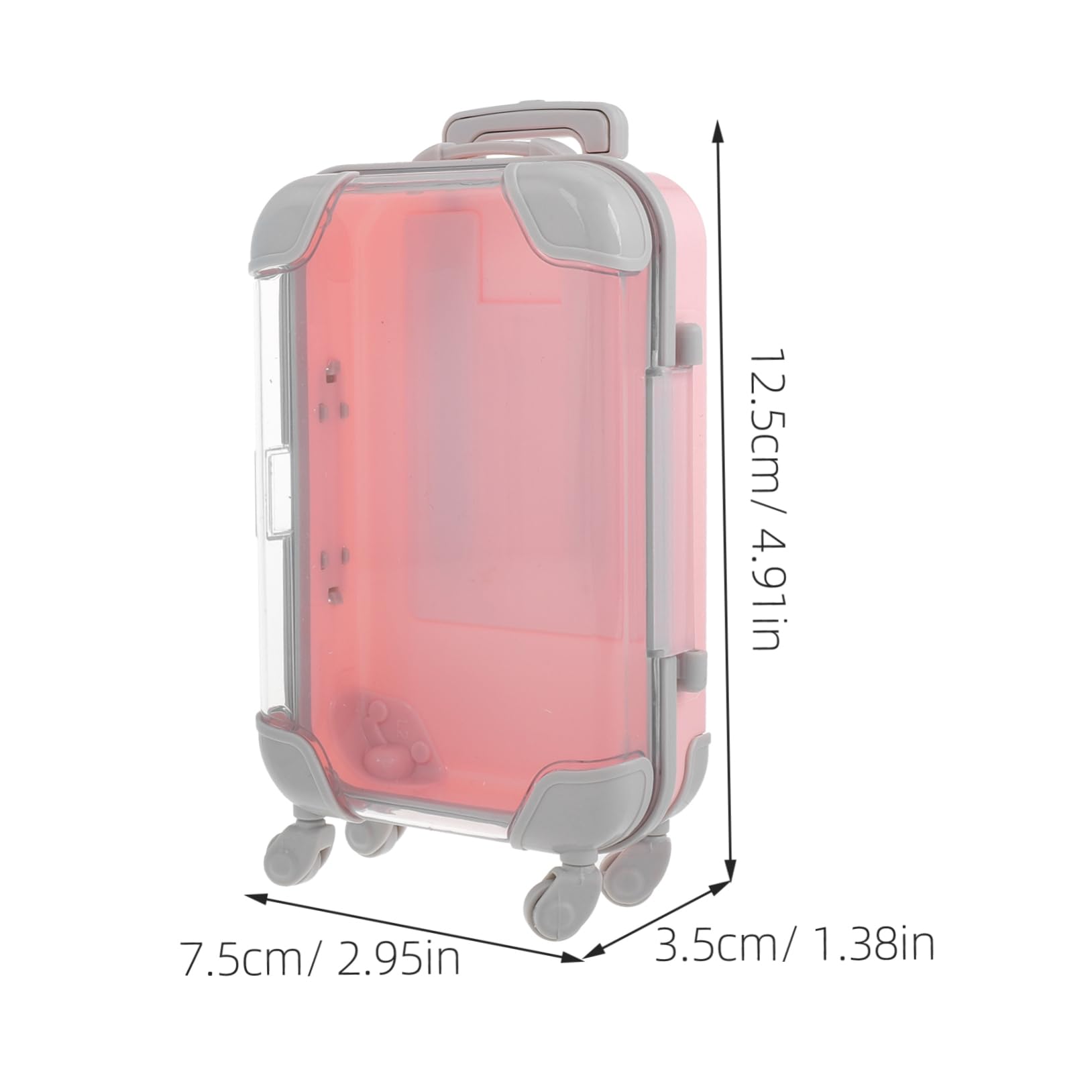 FOMIYES 2pcs Mini Makeup Suitcase Boys and Girls Simulation Luggage Box Portable Eyelash Storage Case