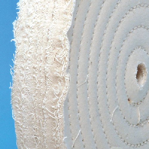 Eastwood Soft Loose Muslin Buffing Wheel 80 Ply Thick Buff 8 X 1/2 in. Spiral Sewn Loose Flexible Wheel Coarse and Cutting On All Materials