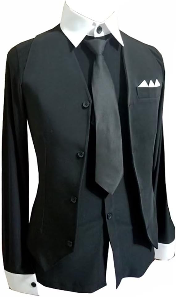 B1507☆美品☆MLサイズ☆黒/フロッキードット/セットアップ☆社交