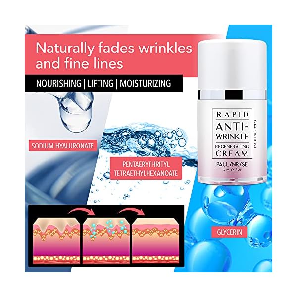 Rapid Anti-Wrinkle Regenerating Cream for Face - Retinol Night Cream for Face, Day and Night Facial Cream & Moisturizer Eye Wrinkle Cream for Forehead, Cheeks, Crow’s Feet (30ML)