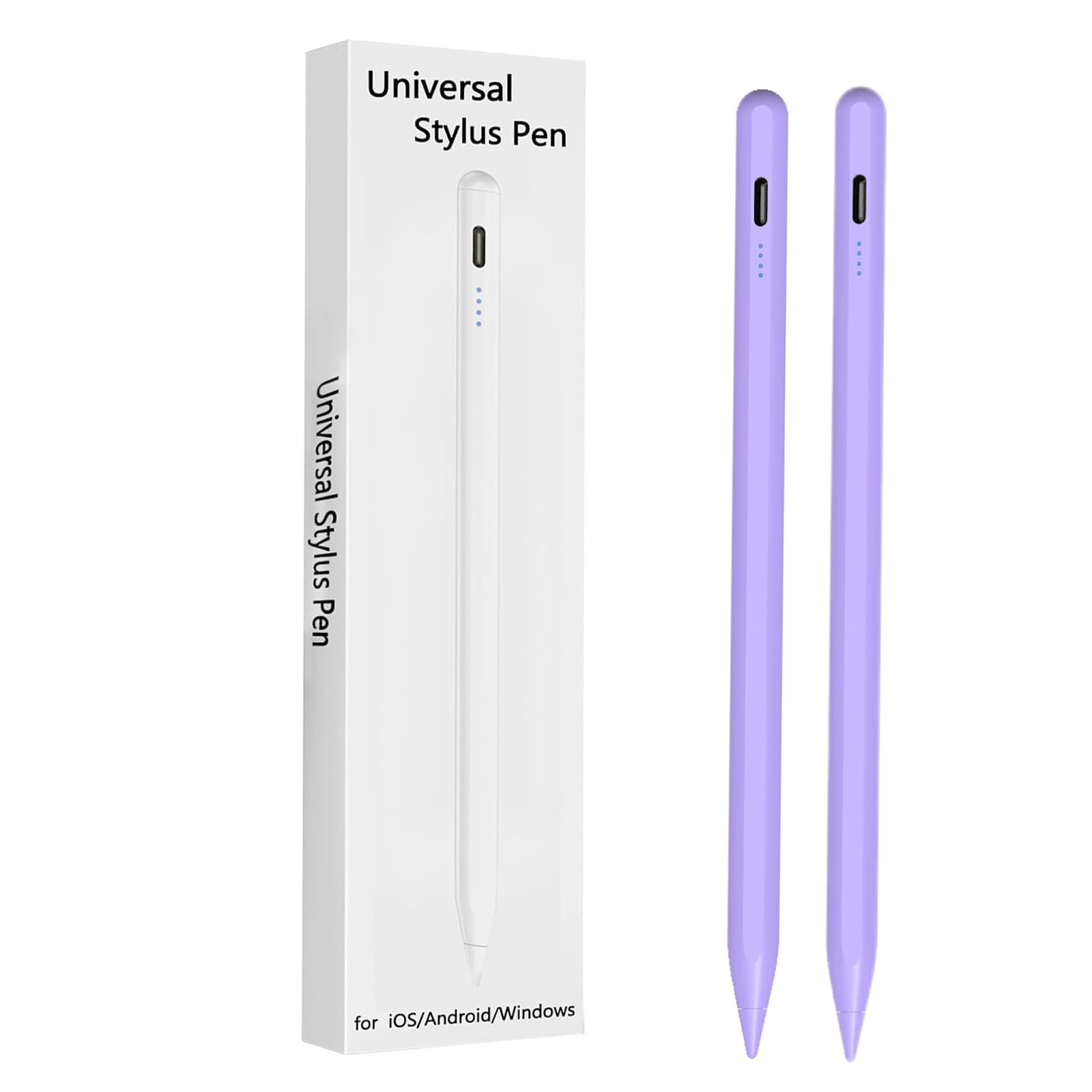 2 Stück Stylus Pen für Samsung Galaxy Tab A9/A8/A7 Tablet Stifte für iOS/Android/Windows Stylisten Stift mit Dual Touch Screen Stylus Pencil (Lavendel)