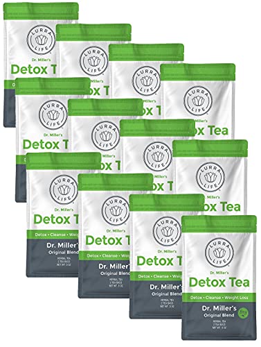 LurraLife Dr. Miller's Detox Tea | Original Blend | for Detox, Natural Cleansing, and Weight Loss | 12 Sachet (24 Tea Bags)