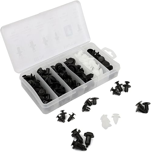 Miniatura 4 de SCITOO Kit de repuesto para tornillos de expansión de 6 tamaños para automóvil, clips de remache para parachoques, 1 removedor de sujetadores