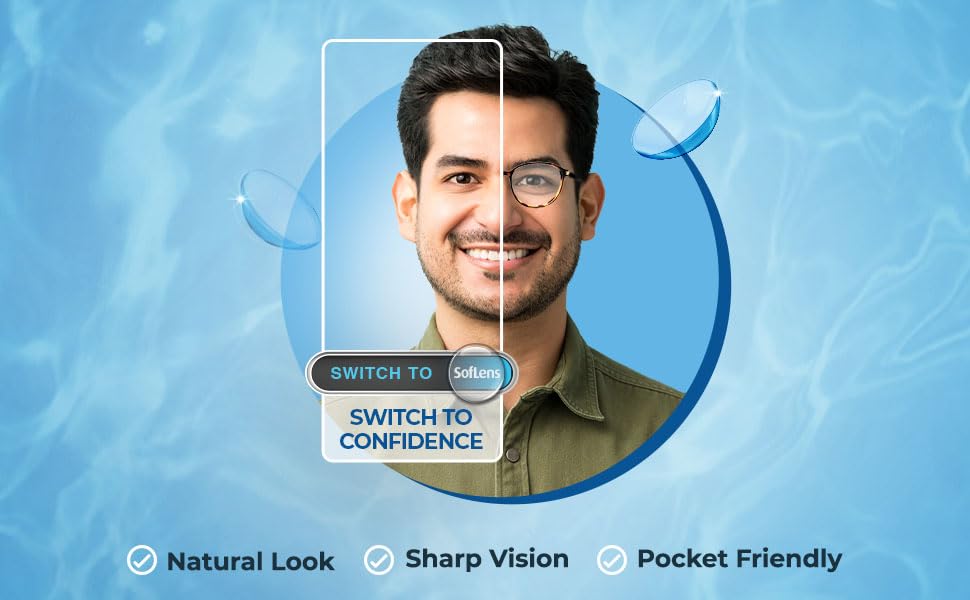 Image of Bausch & Lomb Soflens59 Contact Lens - Spherical | Monthly Disposable | Hydrogel Material | (-7.5, Pack of 6)