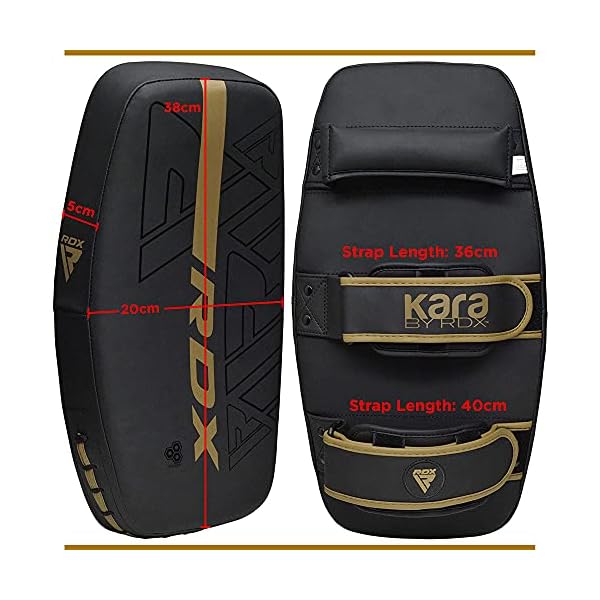 RDX-Thai-Pads-Curved-Kickboxing-Muay-Thai-with-Solid-Handle-Grip-Maya-Hide-Leather-KARA-Strike-Shield-for-Knees-Elbows-Kicks-Punches-Coaching-Training-Boxing-MMA-Martial-Arts-Taekwondo-Combat-Sports RDX Thai Pads Curved Kickboxing Muay Thai with Solid Handle Grip, Maya Hide Leather KARA Strike Shield for Knees Elbows Kicks Punches, Coaching Training Boxing MMA Martial Arts Taekwondo Combat Sports