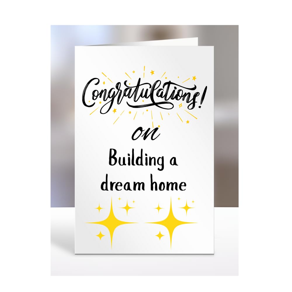Congratulations on Building a dream home Card, Gifts for Men or Women, Presents for Christmas, Greetings Card, Him, Her, Female, Male, A5-113_77 — image 1